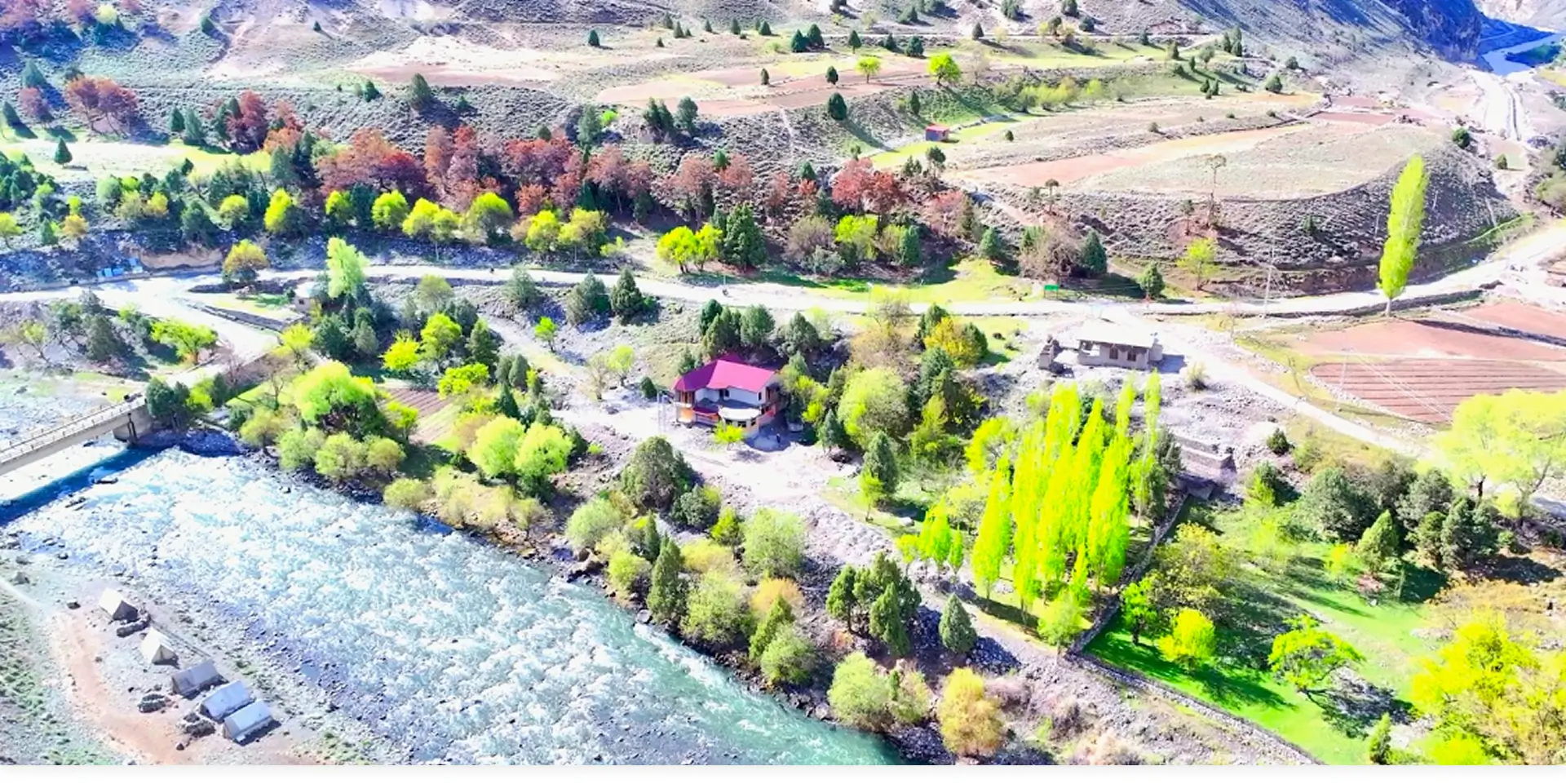 Aerial view of Astore Valley